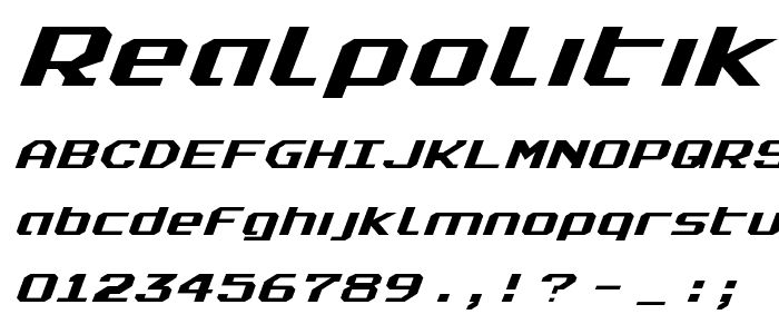 Realpolitik Expanded Italic font